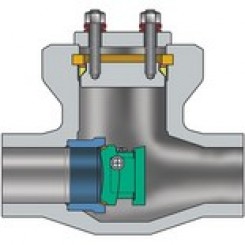 Pressure seal tilting disc check valves